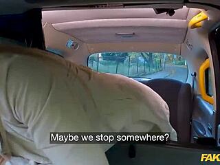 Fake taxi picks up big tits british milf miss sally for cheating public ride. she bends over taking big dick deep in doggystyle outdoors.