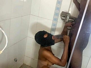 Fucked hardcore by monster bbc she deepthroat in the shower and moaned loud making our neighbors horny too