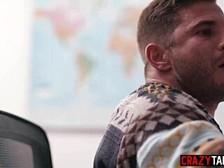 What happens when horny teacher catches colleague masturbating in classroom leading to rough group fucking?