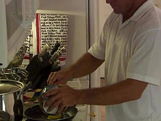 Terri Summers Bent Over Fucking Home Repairman with Blowjob and Facial Cumshot