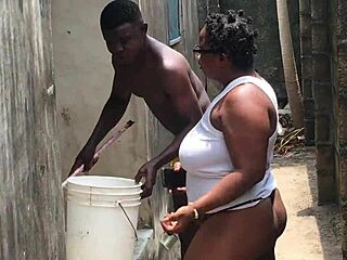 chubby neighbor showcases curves outside to attract next door guy for outdoor adventure full video on xvideos red