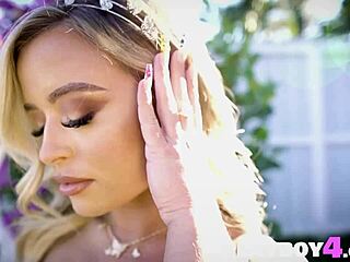 beautiful big tits blonde milf shows off curvy body in hot lingerie 😍