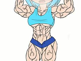 Watch Fubuki's Muscles Grow Huge As She Rips Her Bra And Shorts In This Sexy Hentai Scene!