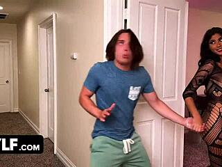 Hey, stepson finally gives in and fucks his cock-hungry stepmom in this wild Mylf scene