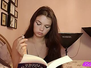 Mistress xo bunny smokes while dominating and ignoring you in homemade femdom play