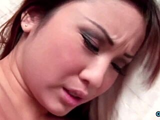 I feel so thrilled as this Asian chick strips, shows off her smoking hot body, then gets fingered, deepthroats, and fucked hard in doggystyle with a facial finish