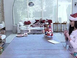 Ariana Marie takes massive Santa dick deep in her tight young 18+ hole with blowjob cowgirl doggystyle and cumshot