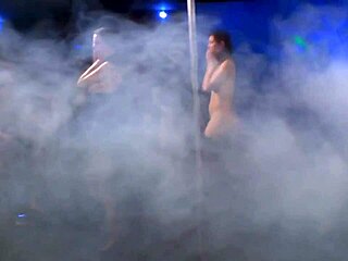 euro slut climbs desk for hardcore drilling by group of loaded cocks in wild orgy