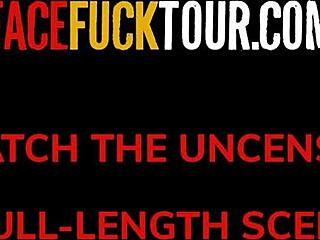 Petite Colombian Teen 18+ Overwhelmed by Fitting Huge White Cock Deep in Tight Throat with Messy Spit