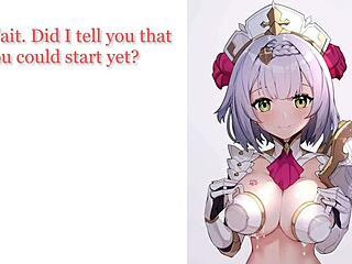 genshin noelle's paizuri footjob joi for new servant 😍👣