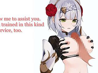 genshin noelle's paizuri footjob joi for new servant 😍👣