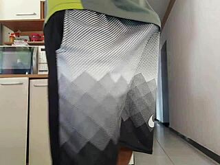 damn i fucked my husband's friend in kitchen while he showered