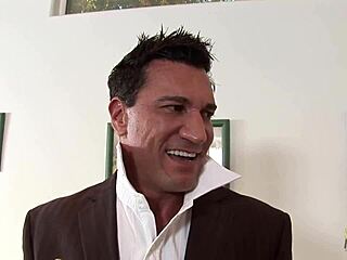 horny housewife bedroom strips heels sucks rides husband big tits trimmed pussy