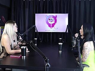 joice muller shows sheer red outfits in hot cuckold casting clips