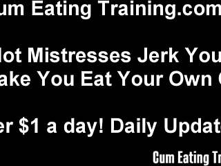 Femdom CEI Instructions Shoot Thick Load Eat Every Jizz Drop