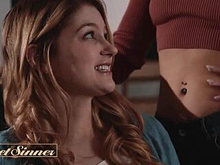 ginger hottie fucked every position on prof's bed cum pussy