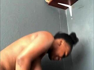 Ebony Teen Squirts Pussy with Big Natural Boobs