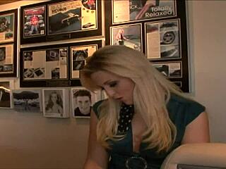 busty blonde milf deepthroats then rides cock hard 😍🔥