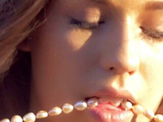 pretty natural tits girl masturbates pussy legs spread remembering girlfriend kisses