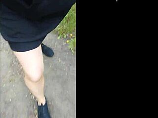 german chubby flashes pantyhose pussy on cable car mountain publicly