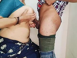 Stepmom sucks stepson's cock to school then doggy pounded